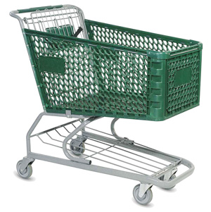 used plastic shopping cart